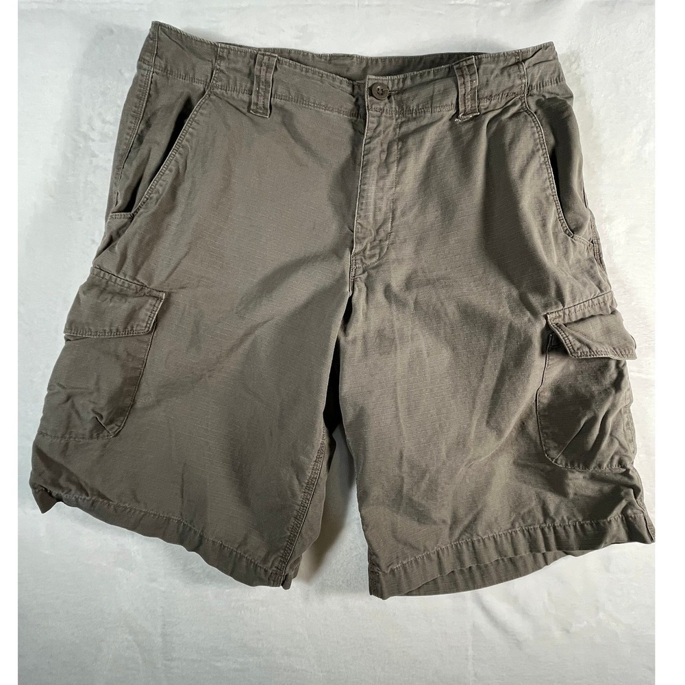 The North Face Mens 32 Cargo Shorts Brown Ripstop 10.5" inseam